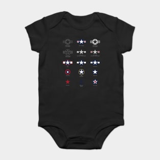 U.S. Military National Aircraft Roundels from 1916 to Present Baby Bodysuit